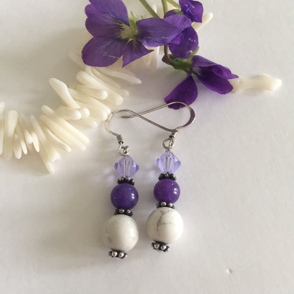 Jewelry - 🆕Swarovski crystals,Amethyst and Silver earrings.